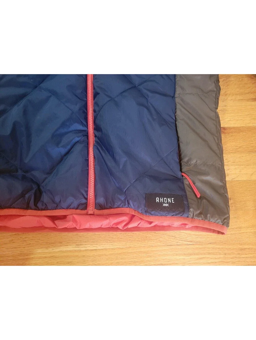 Rhone Jacket Mens Medium Multicolor Hooded Quilted Puffer Full Zip Outdoor